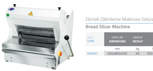 Ekmek Dilimleme Makinası Setüstü